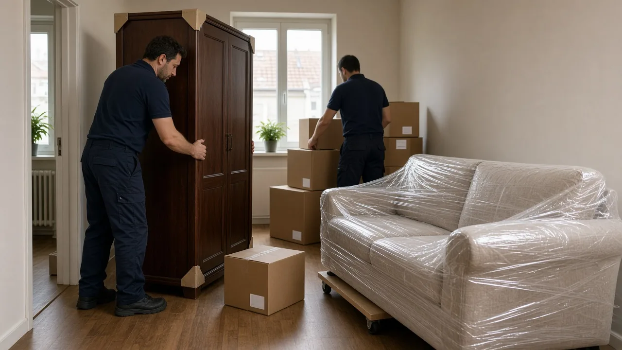 Göztepe eşya depolama için evde paketlenen mobilya ve koliler